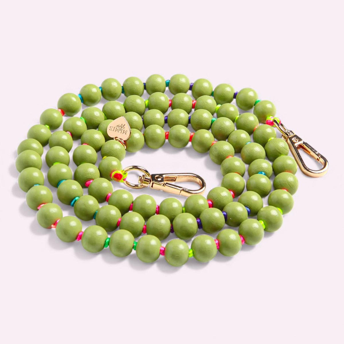 Handykette Holzperlen Matcha Grün