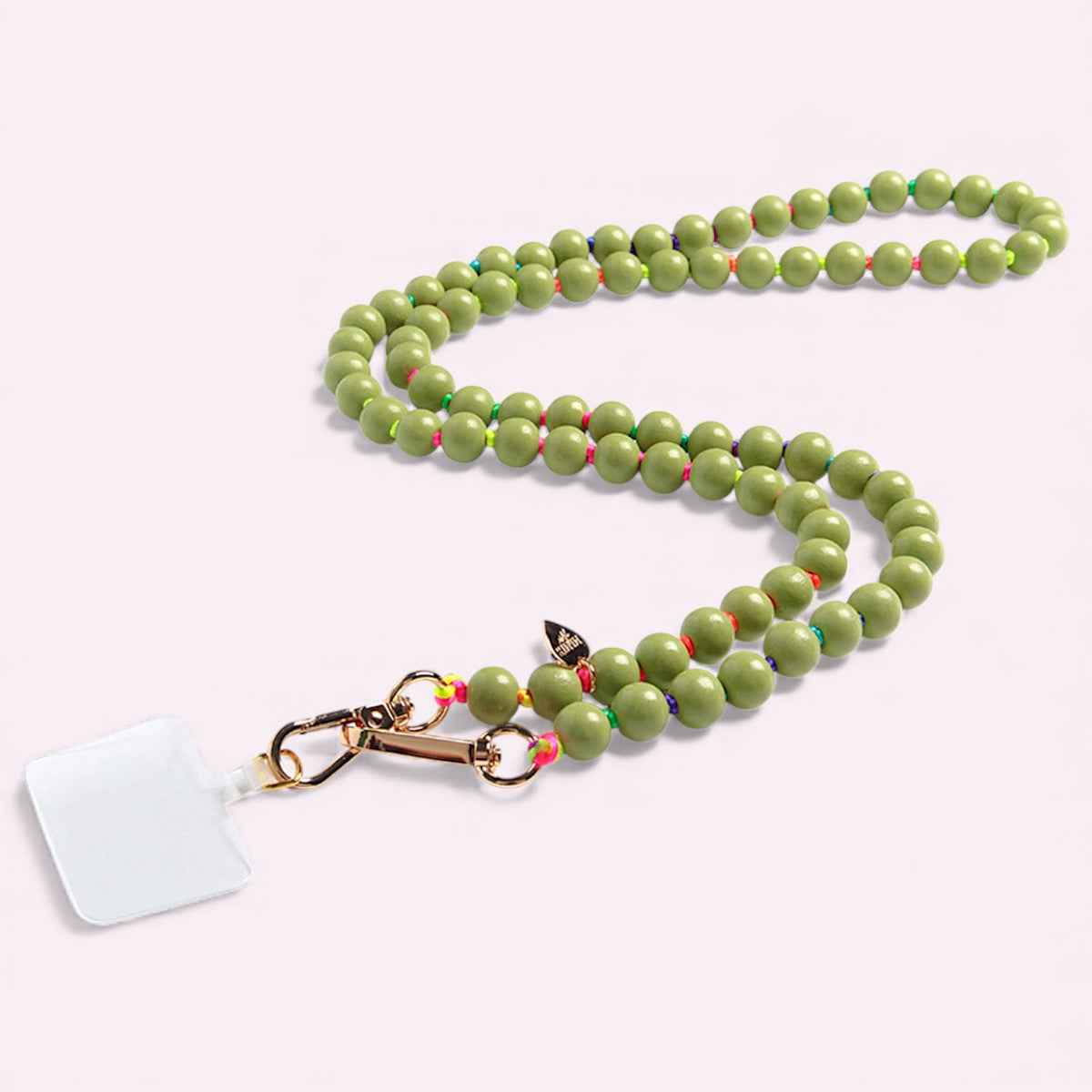 Handykette Holzperlen Matcha Grün