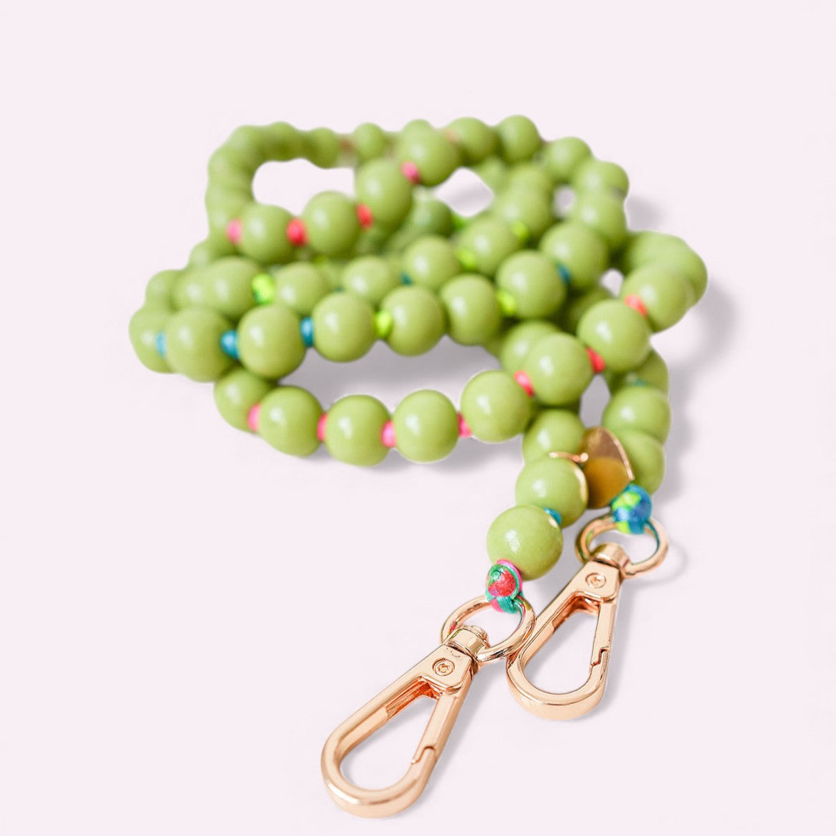 Handykette Holzperlen Matcha Grün