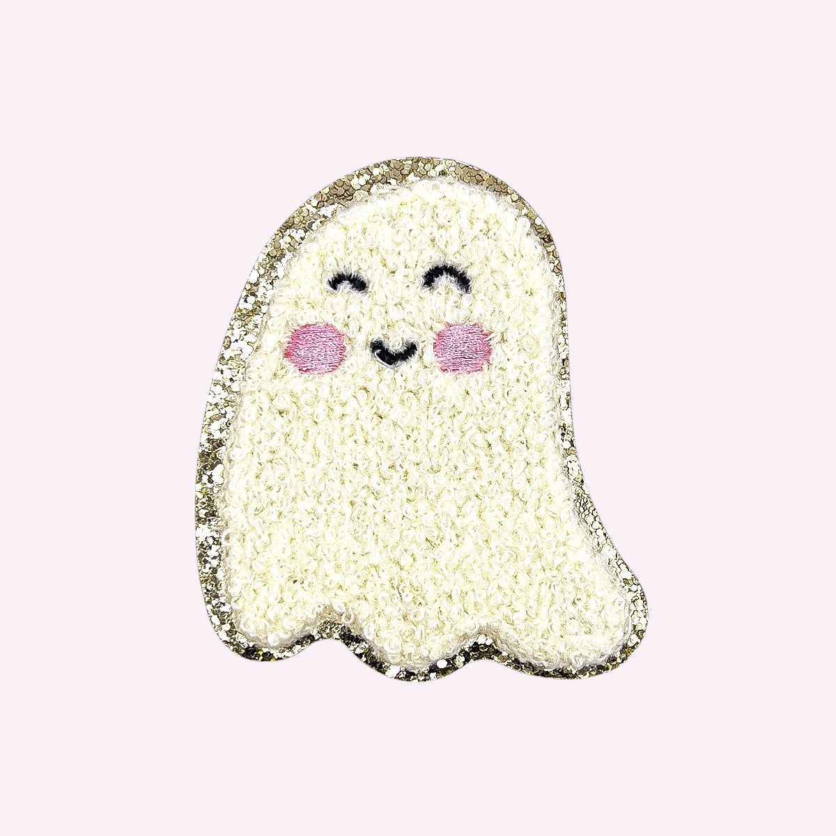 Glitzer Sticker Gespenst Creme