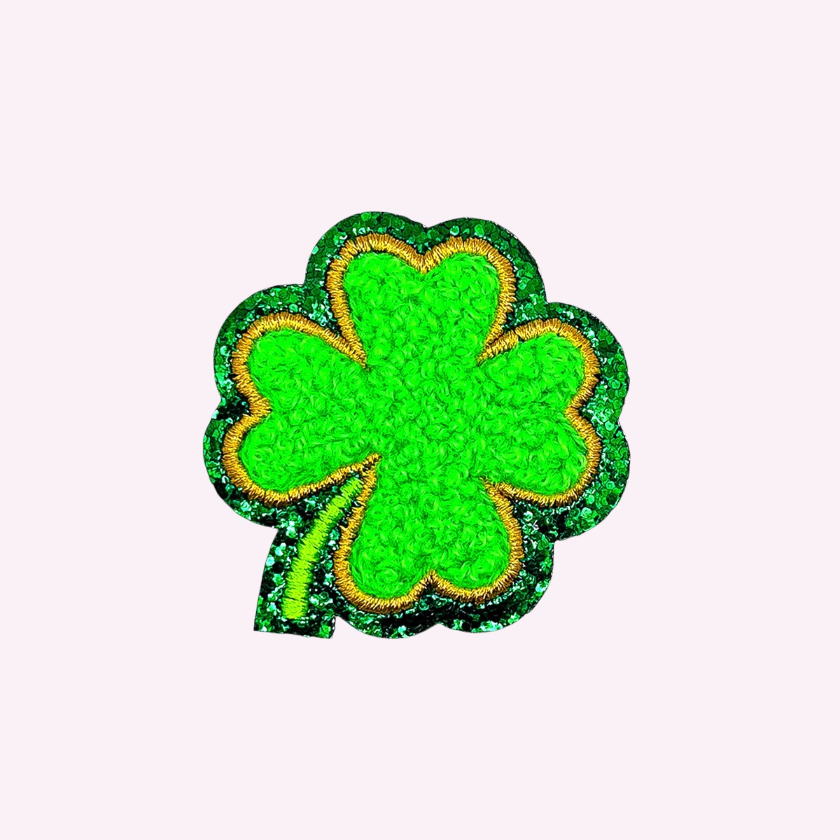 Chenille Sticker Glücksklee