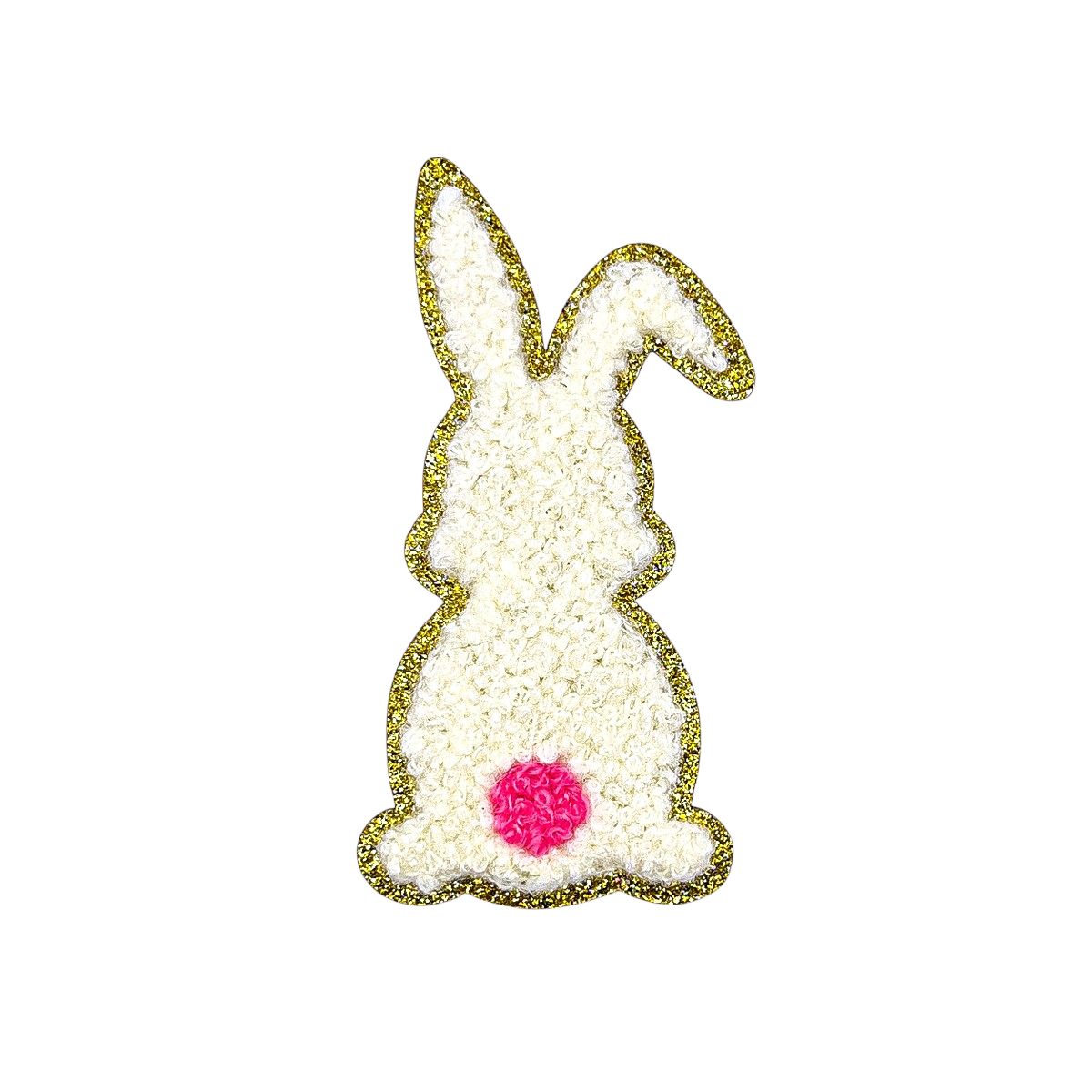 Glitzer Sticker Hase Creme