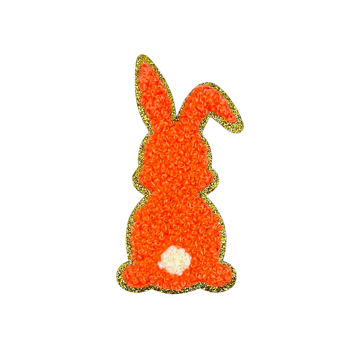 Glitzer Sticker Hase Neon Orange