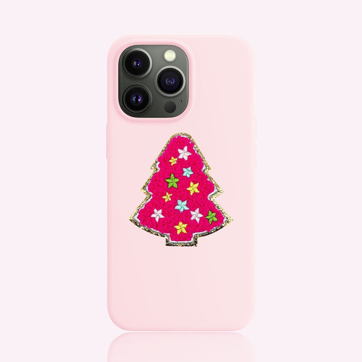 Glitzer Sticker Weihnachtsbaum Hot Pink