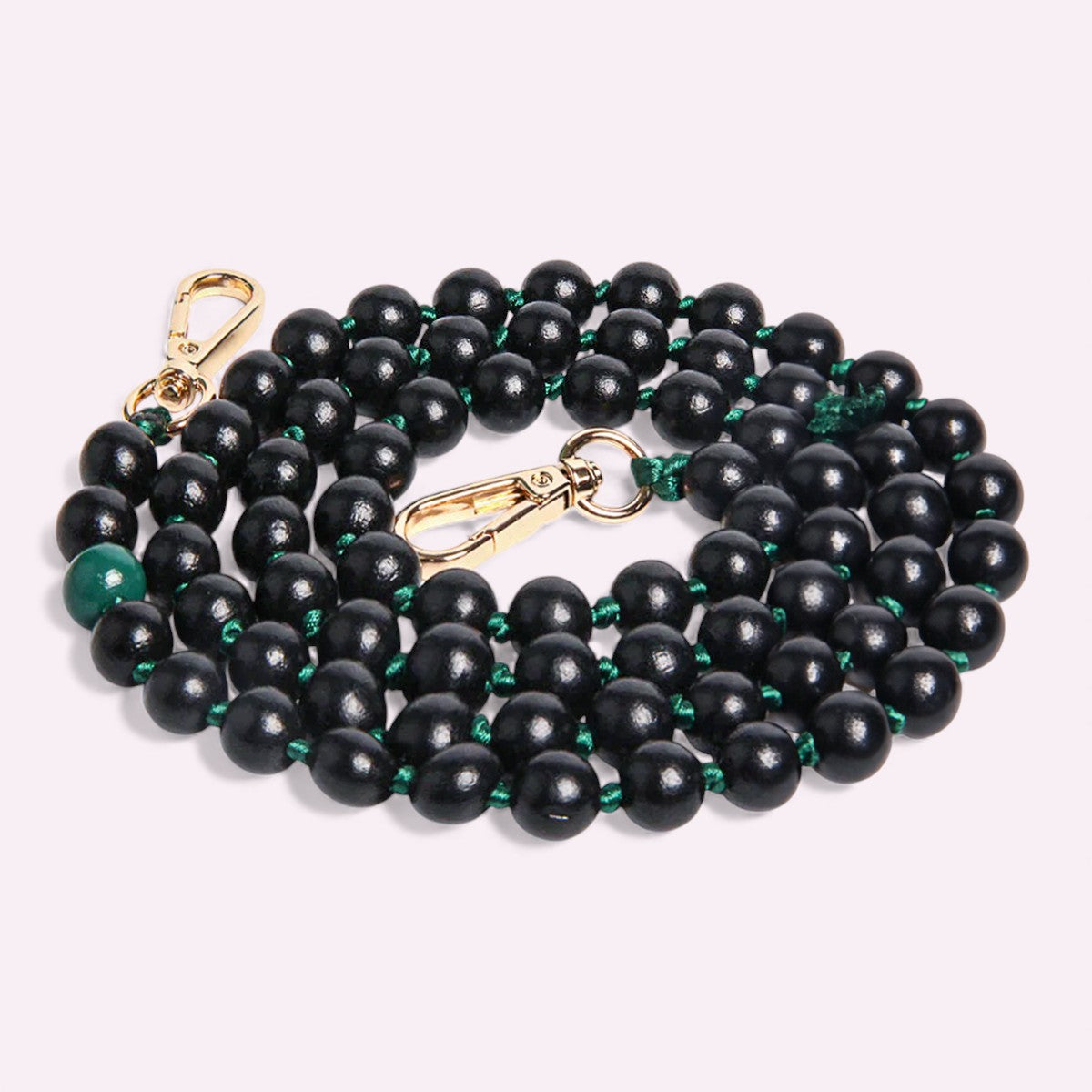 Handykette Holzperlen Onyx