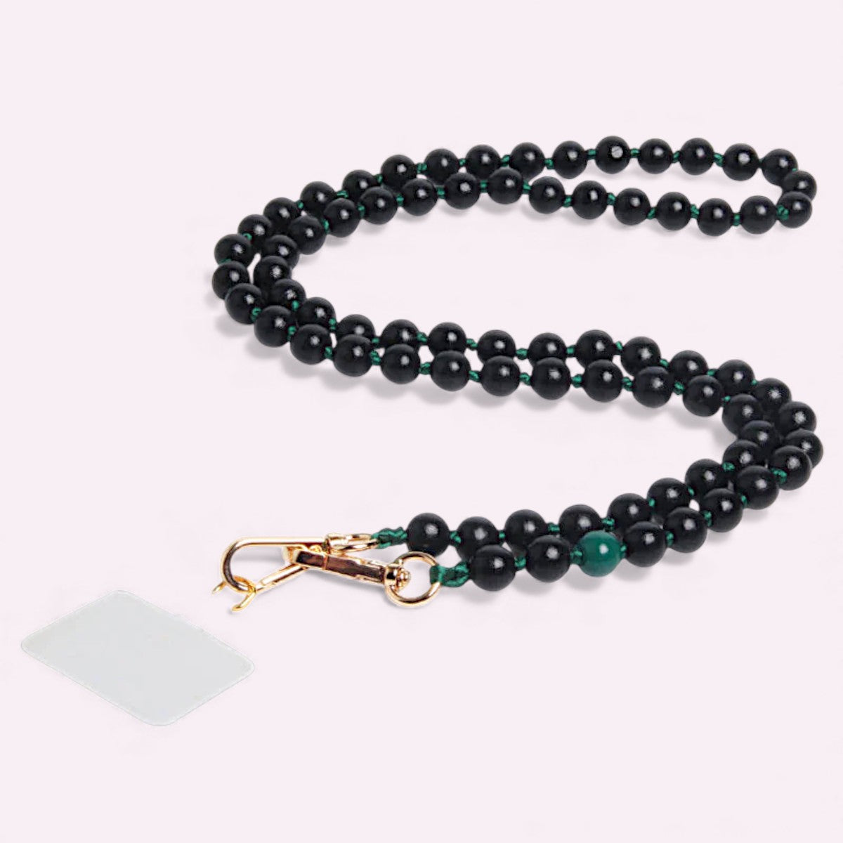 Handykette Holzperlen Pflaume