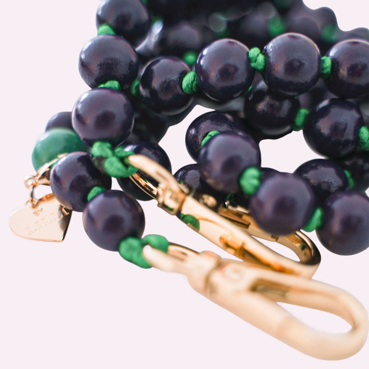 Handykette Holzperlen Pflaume