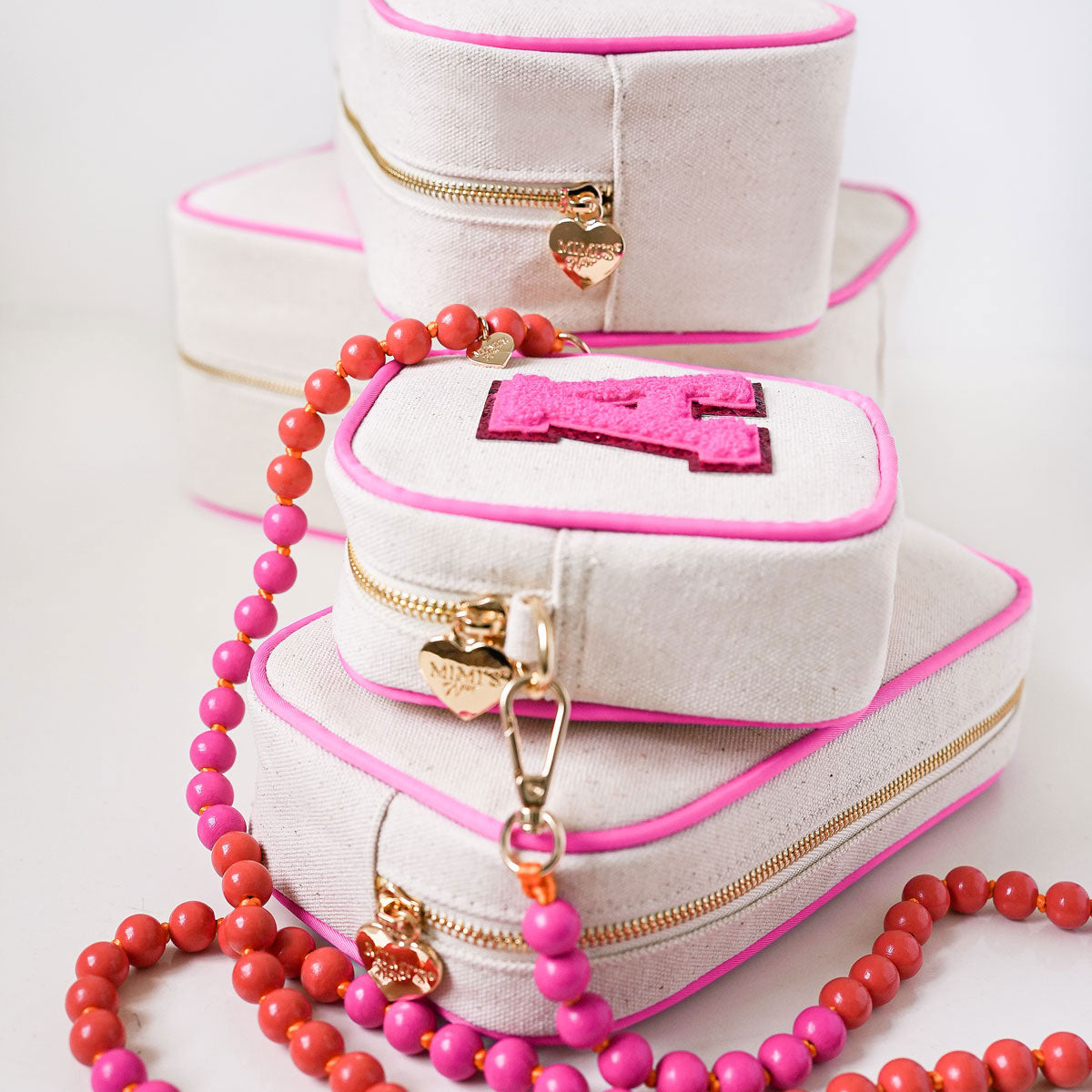 Ava Canvas Kulturtasche Neon Pink