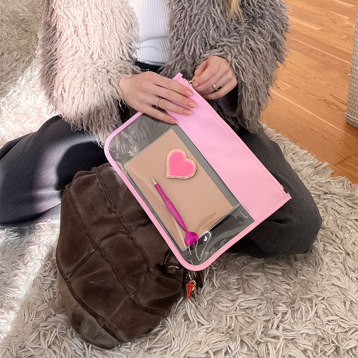 Cora Transparente Clutch Princess Pink