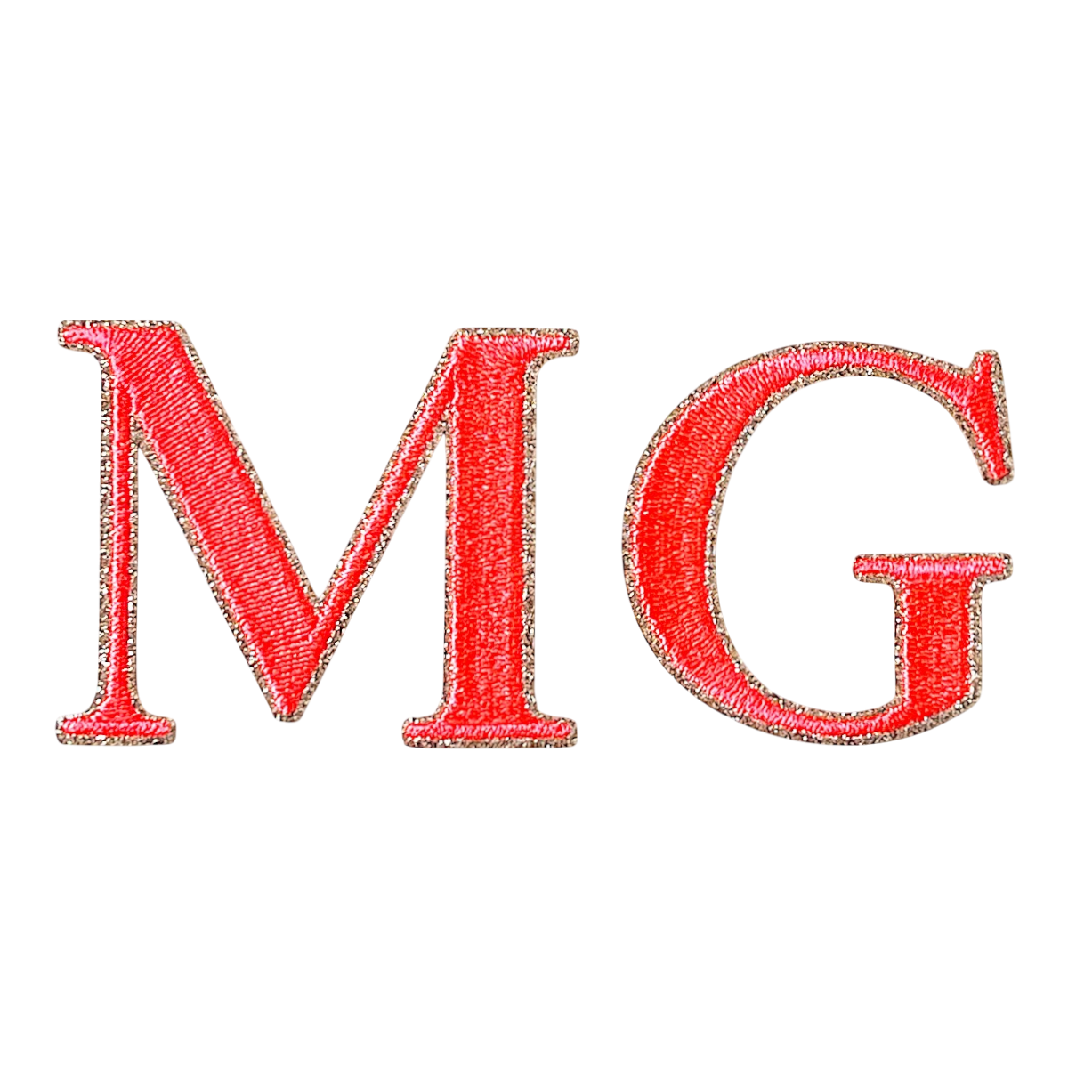 Glitzer Buchstaben Mimi's Serif Neon Orange
