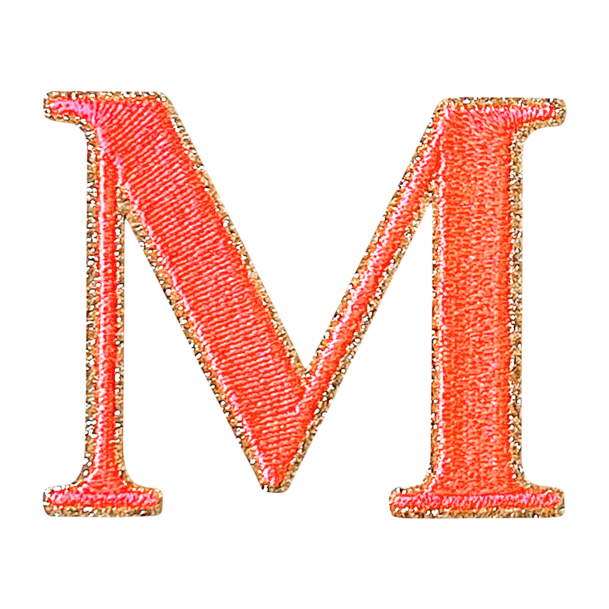 Glitzer Buchstaben Mimi's Serif Neon Orange