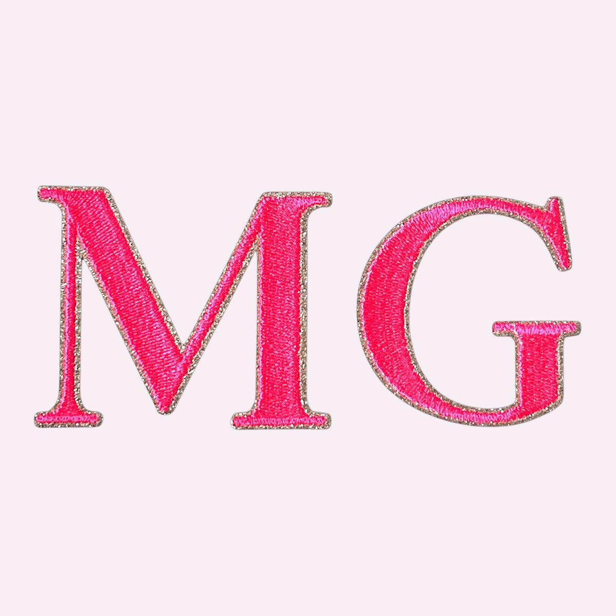 Glitzer Buchstaben Mimi's Serif Neon Pink