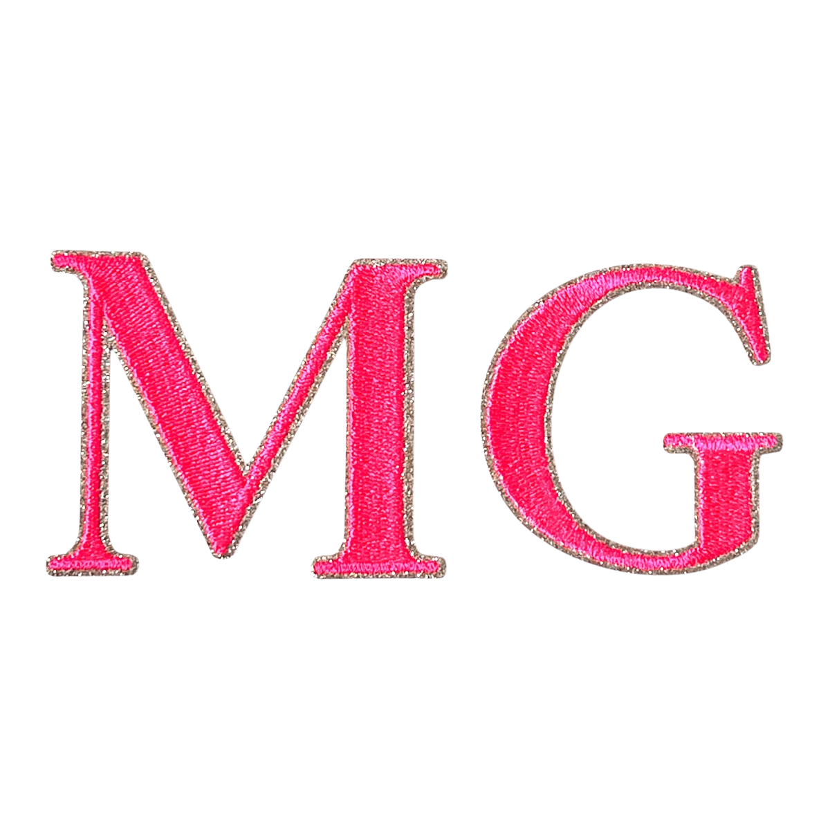 Glitzer Buchstaben Mimi's Serif Neon Pink