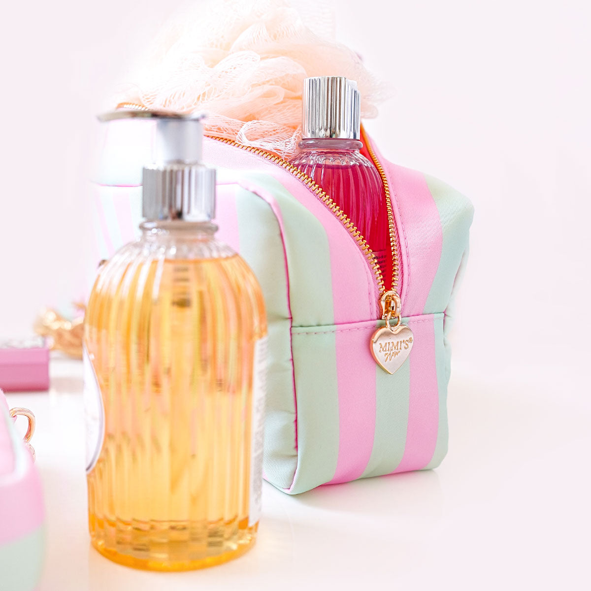 Romy Kosmetiktasche Stripes Princess Pink Magic Mint