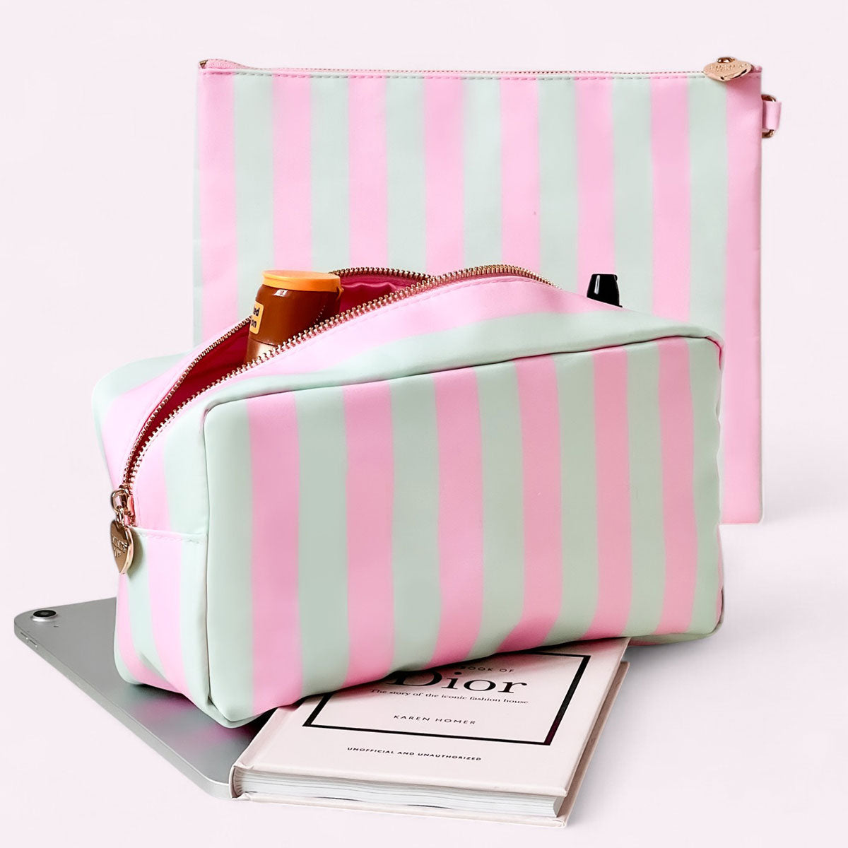 Romy Kosmetiktasche Stripes Princess Pink Magic Mint