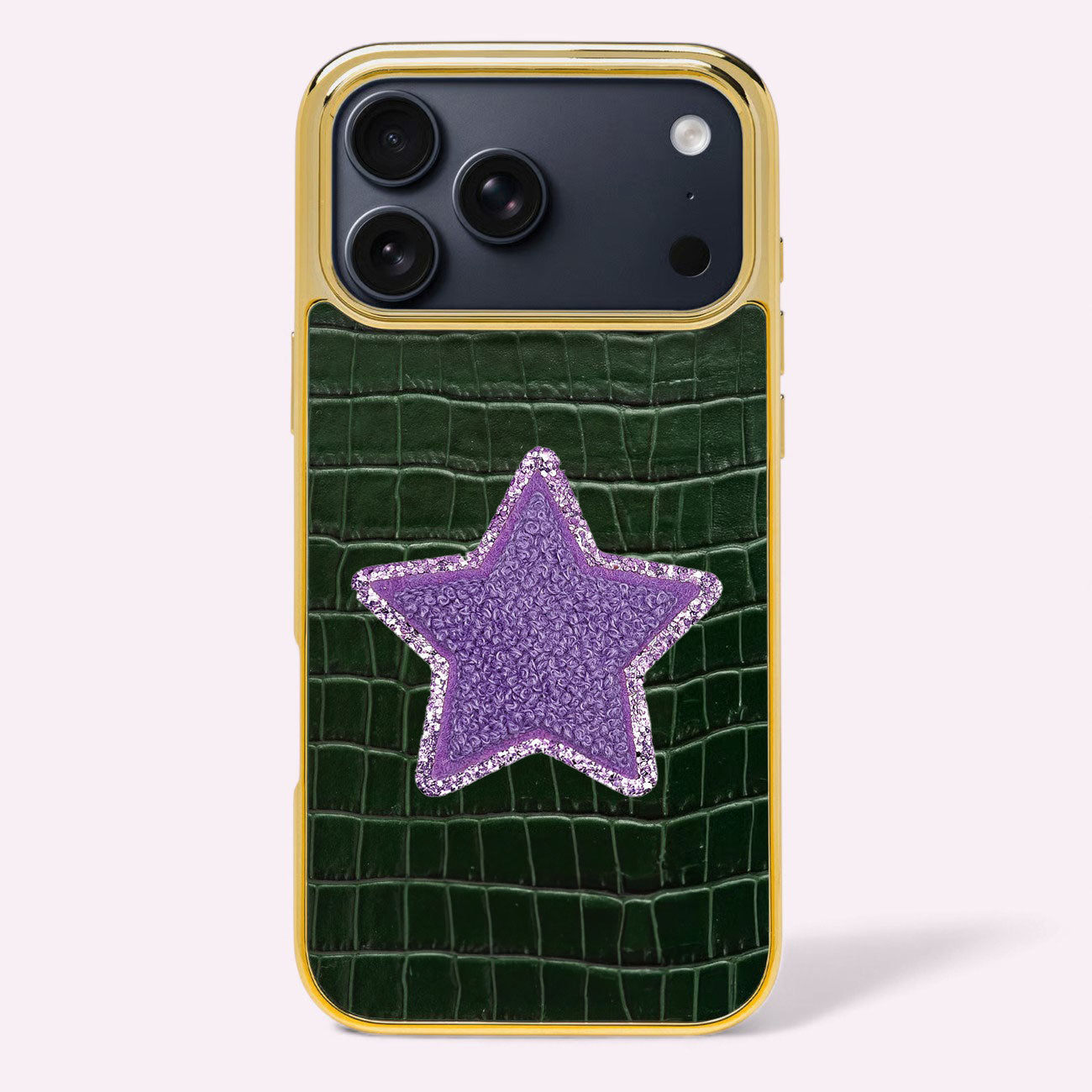 Glitzer Sticker Stern Flieder Pink Glitter