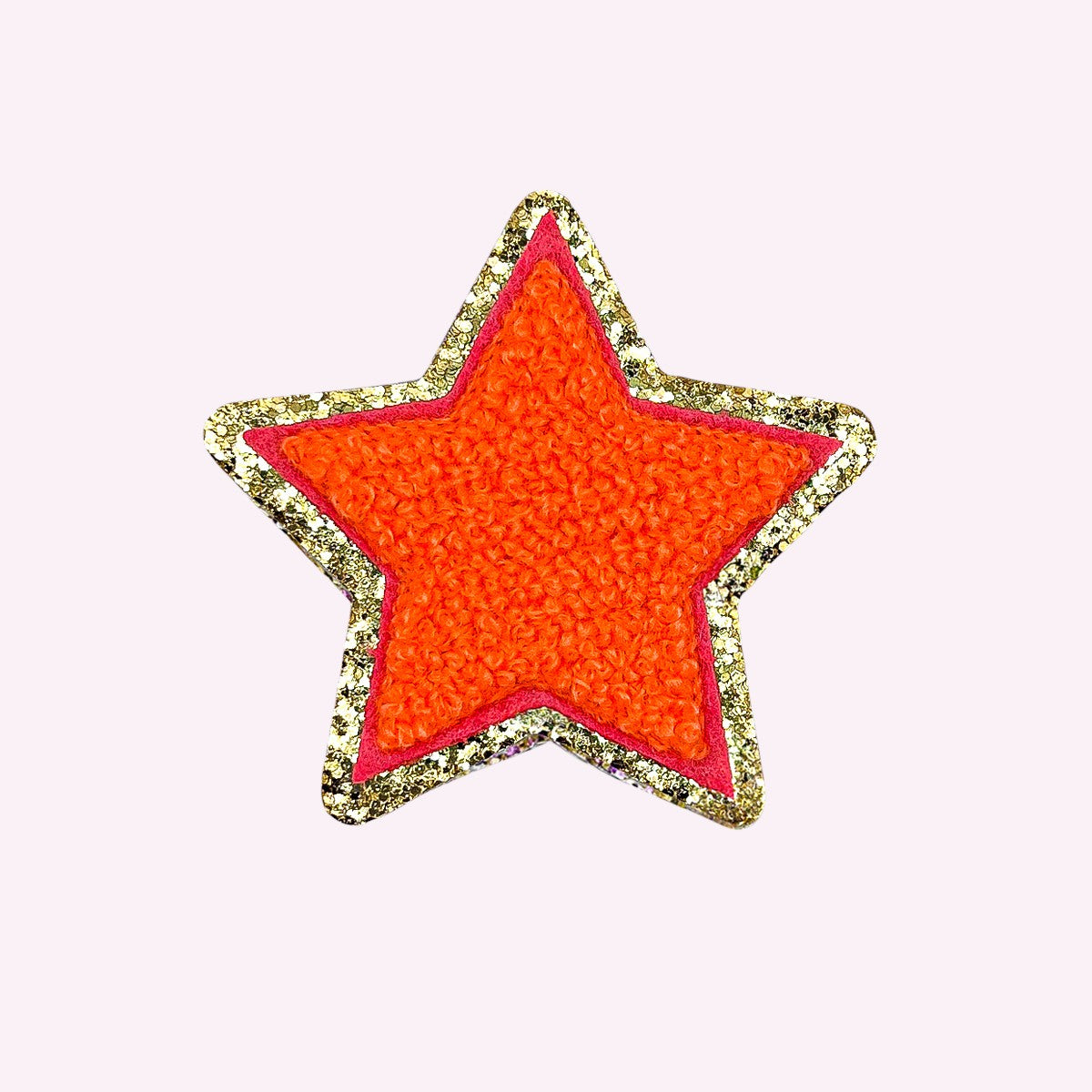 Glitzer Sticker Stern Koralle