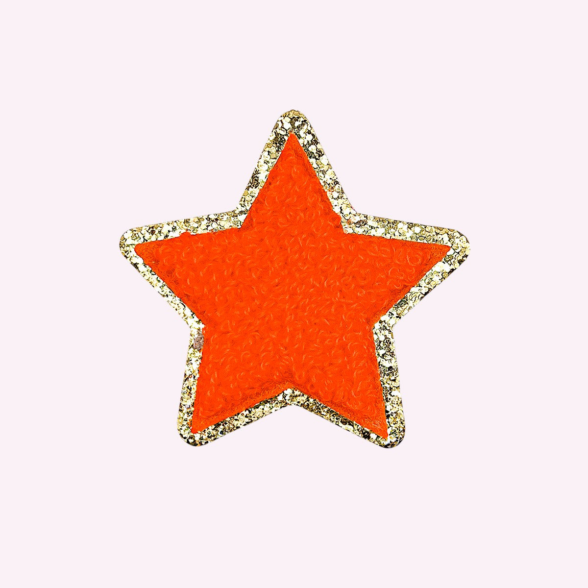 Glitzer Sticker Stern Neon Orange