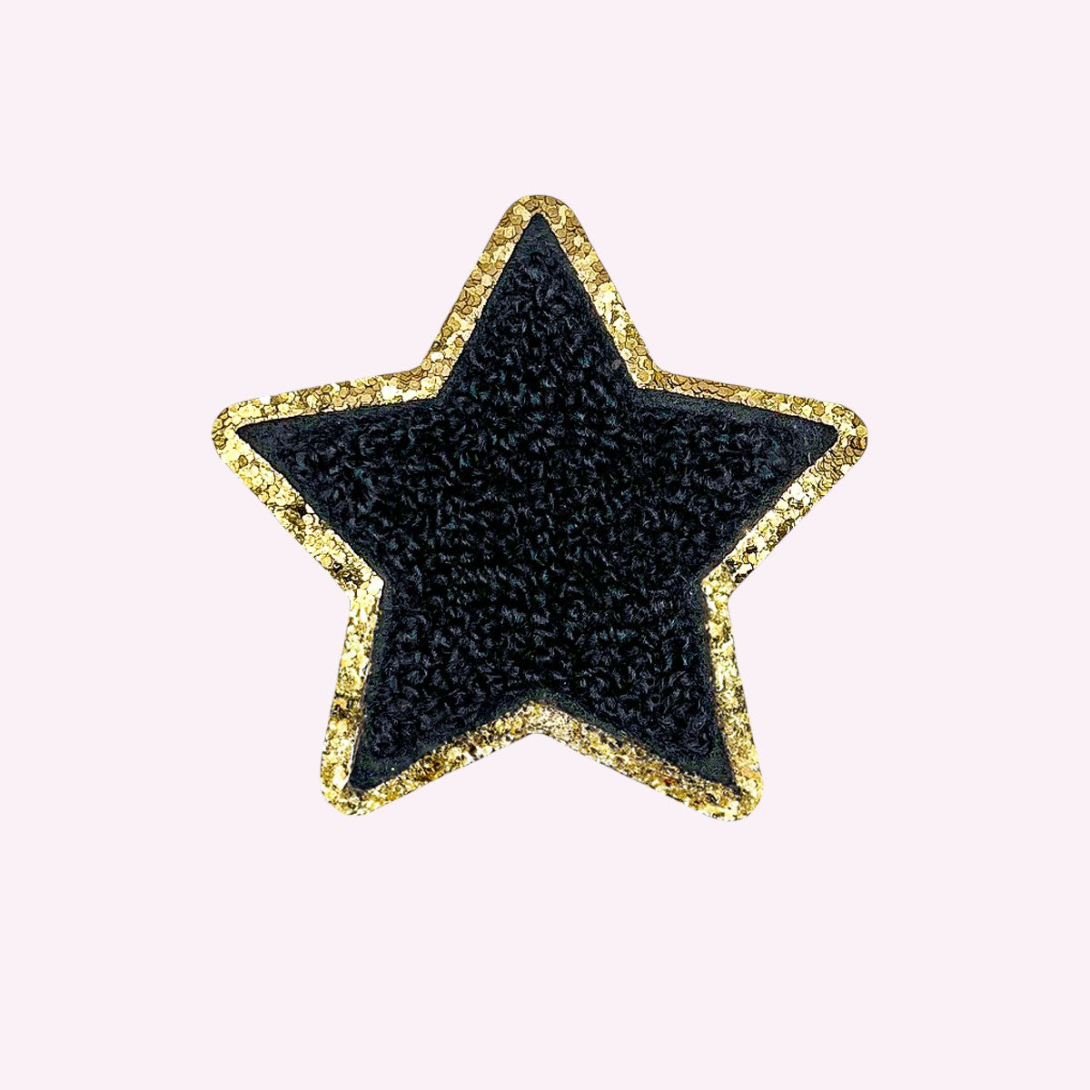 Glitzer Sticker Stern Schwarz