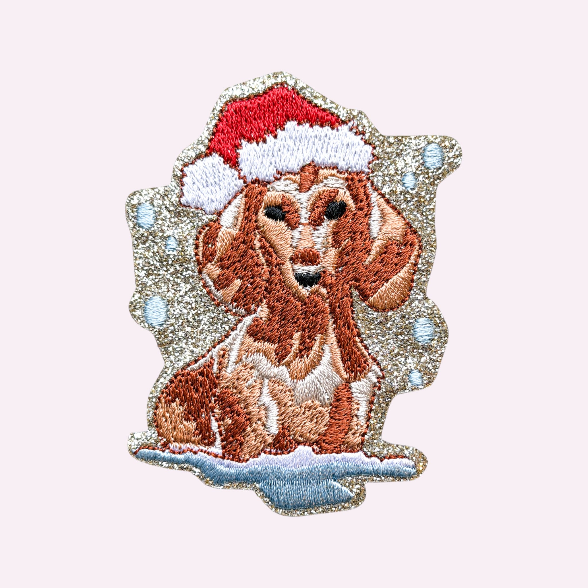 Glitzer Sticker Weihnachtsdackel