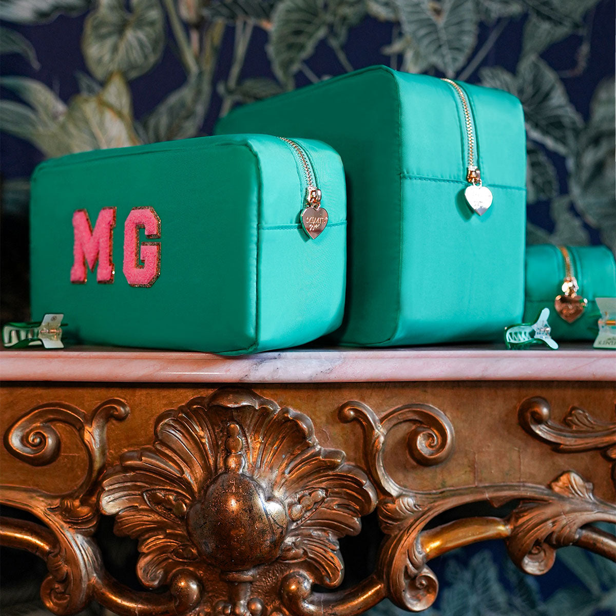3er Taschen-Set Nr. 1 Smaragd Grün