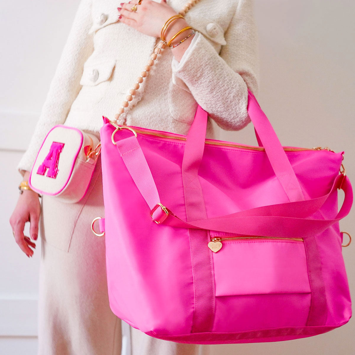 Fanny Weekender Bag Neon Pink