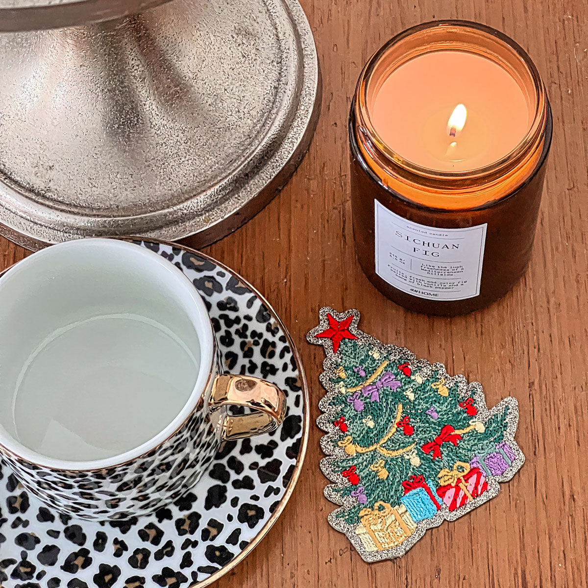 Glitzer Sticker Weihnachtsbaum XXL