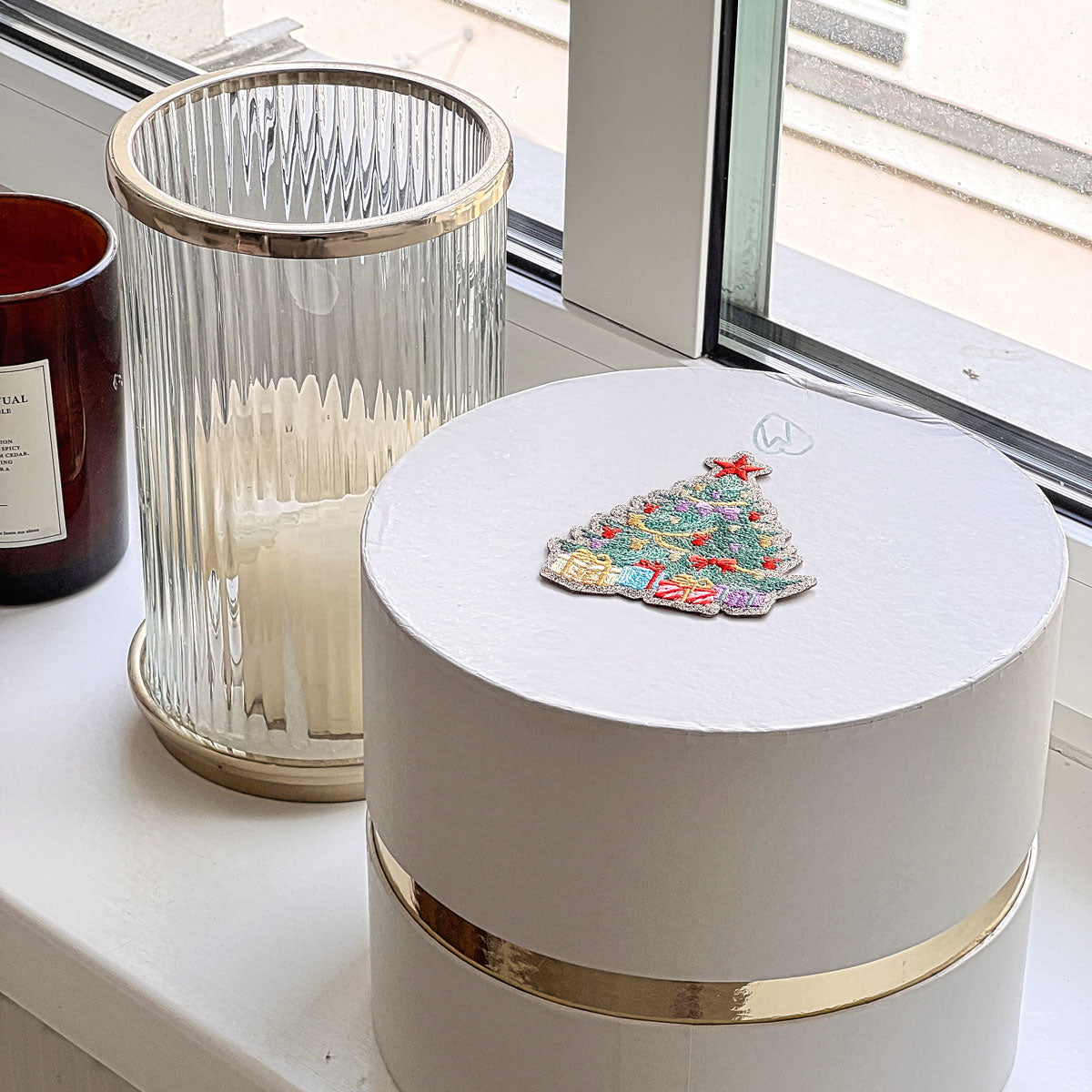 Glitzer Sticker Weihnachtsbaum XXL