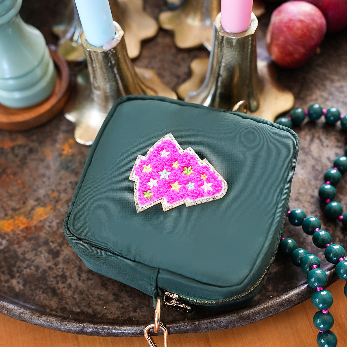 Glitzer Sticker Weihnachtsbaum Hot Pink