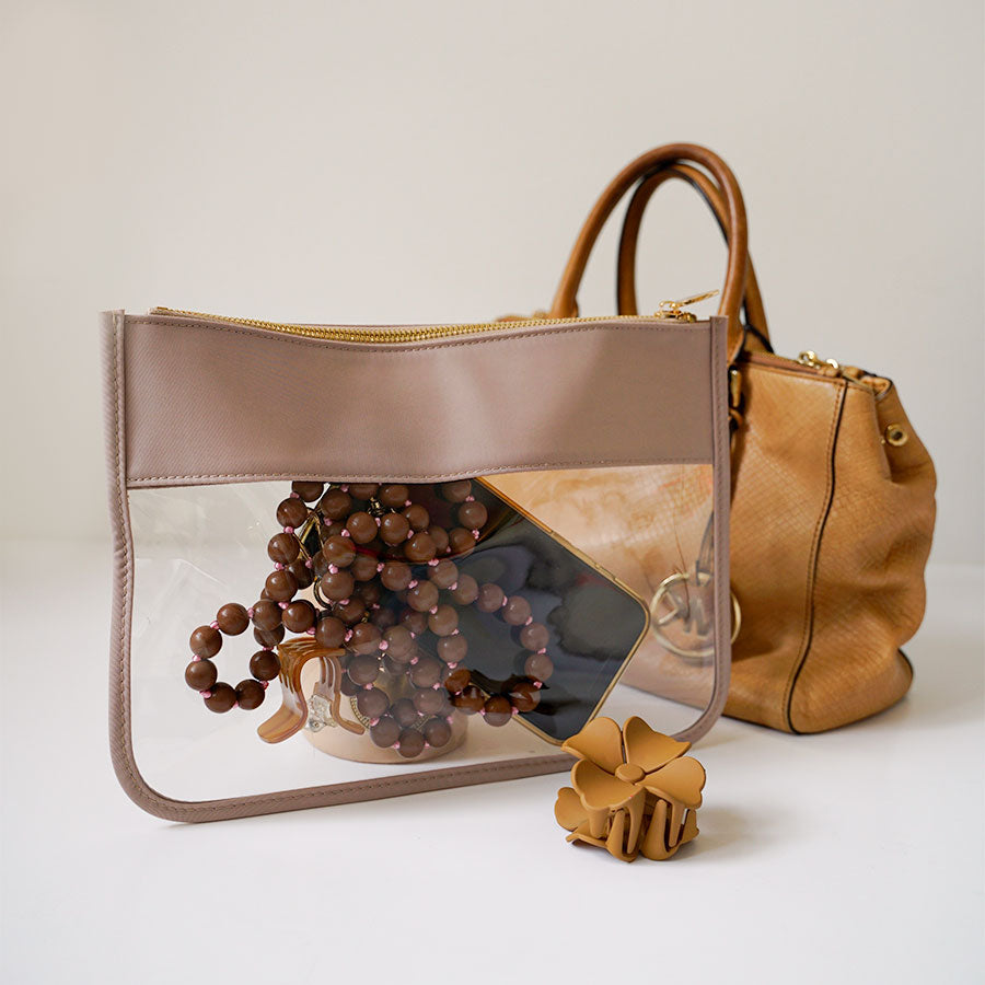 Cora Transparente Clutch Taupe