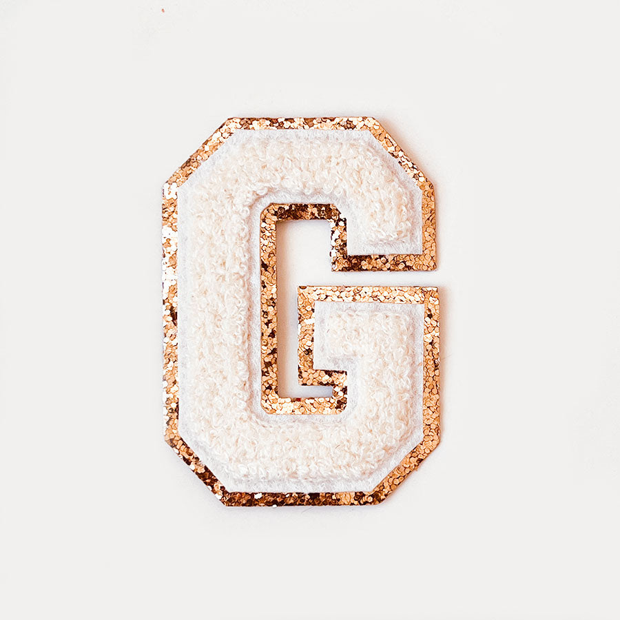 Glitzer Buchstaben Creme