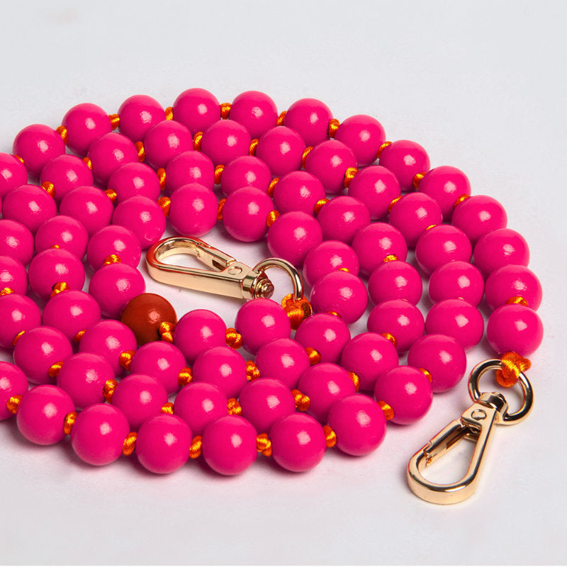 Handykette Holzperlen Hibiskus