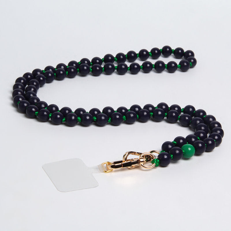 Handykette Holzperlen Pflaume