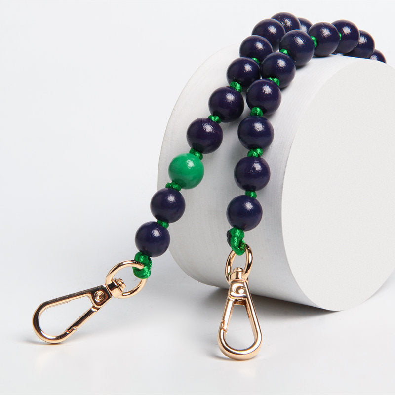 Handykette Holzperlen Pflaume