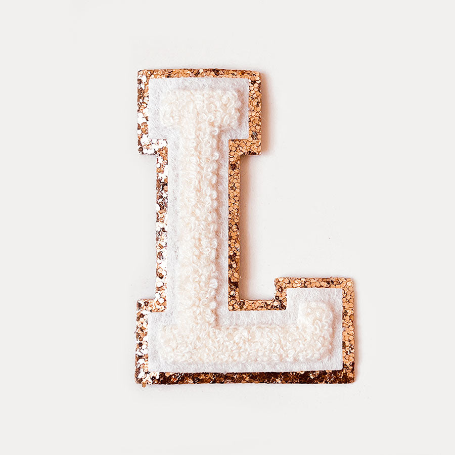 Glitzer Buchstaben Creme