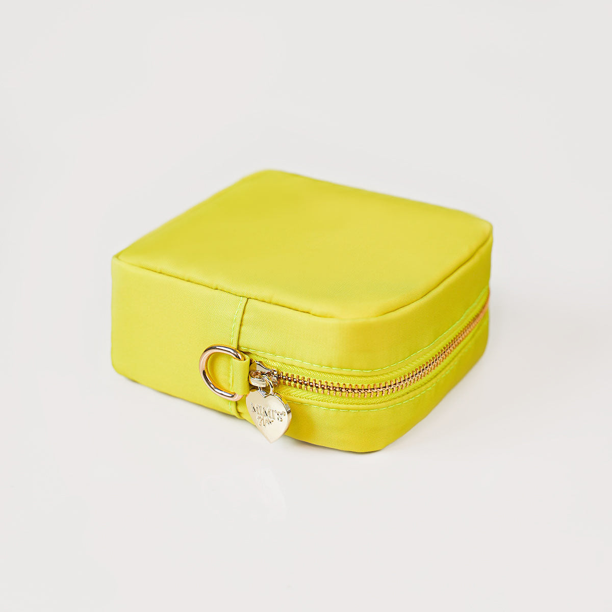 Hochwertiger Mini Toilettenbeutel Kosmetiktasche Limette Gelb