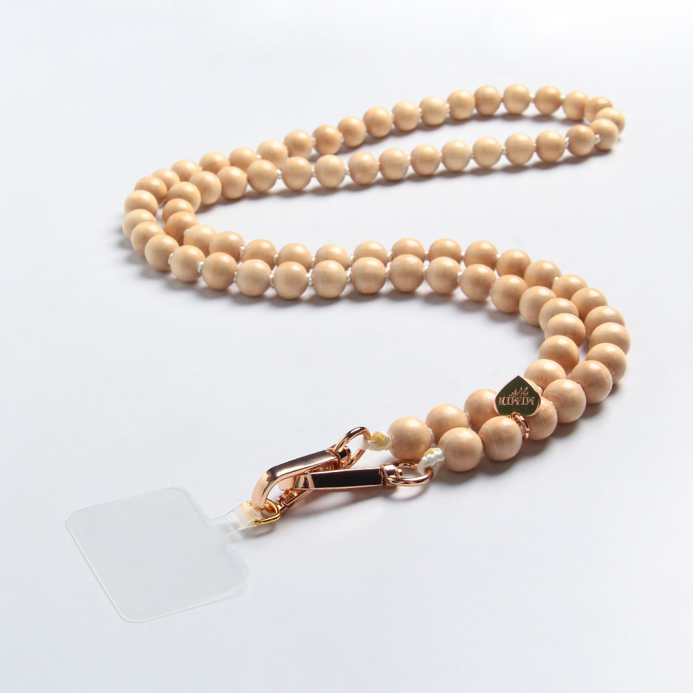 Handykette Holzperlen Natur