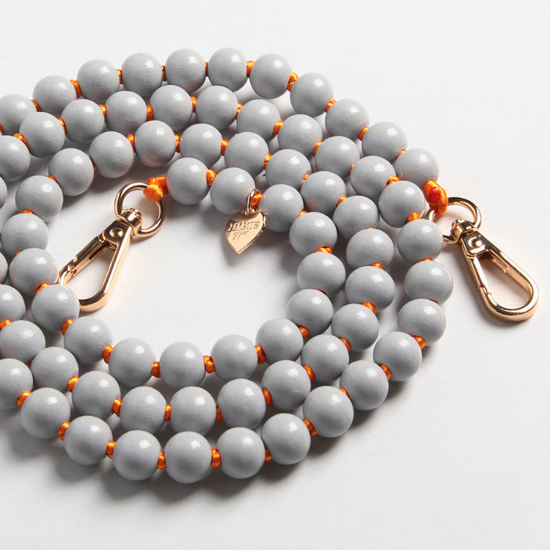 Handykette Holzperlen Wolkig Grau