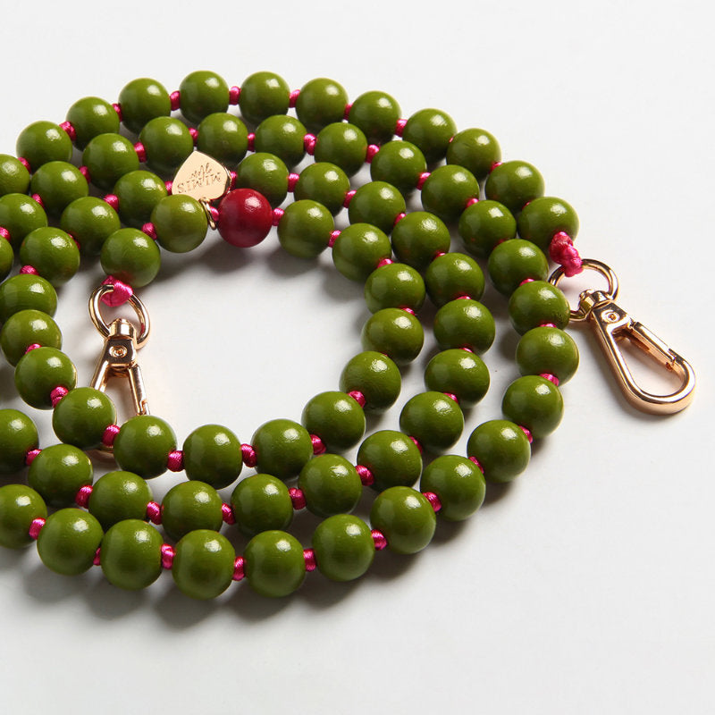 Handykette Holzperlen Olive