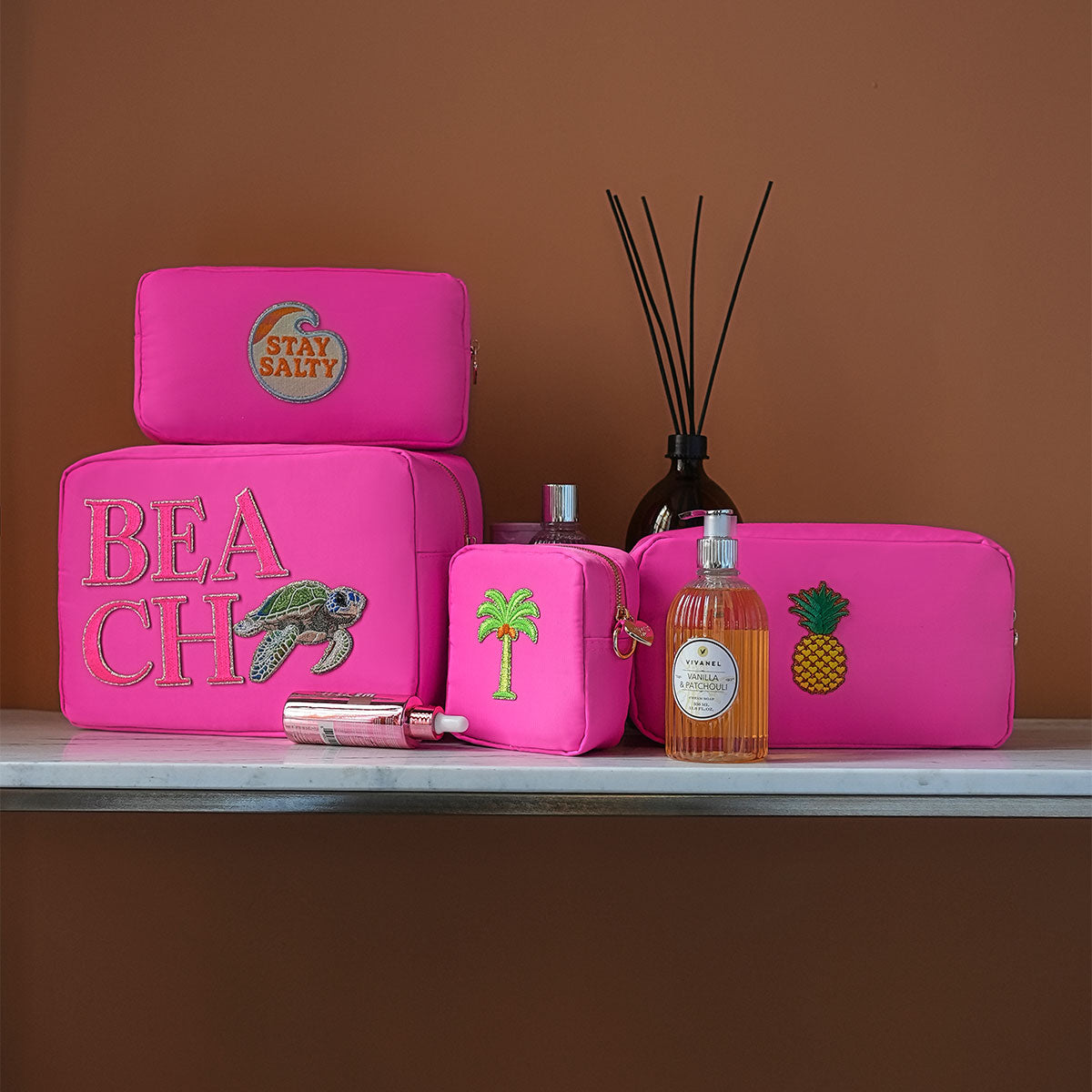 Belle Make-Up Tasche Neon Pink