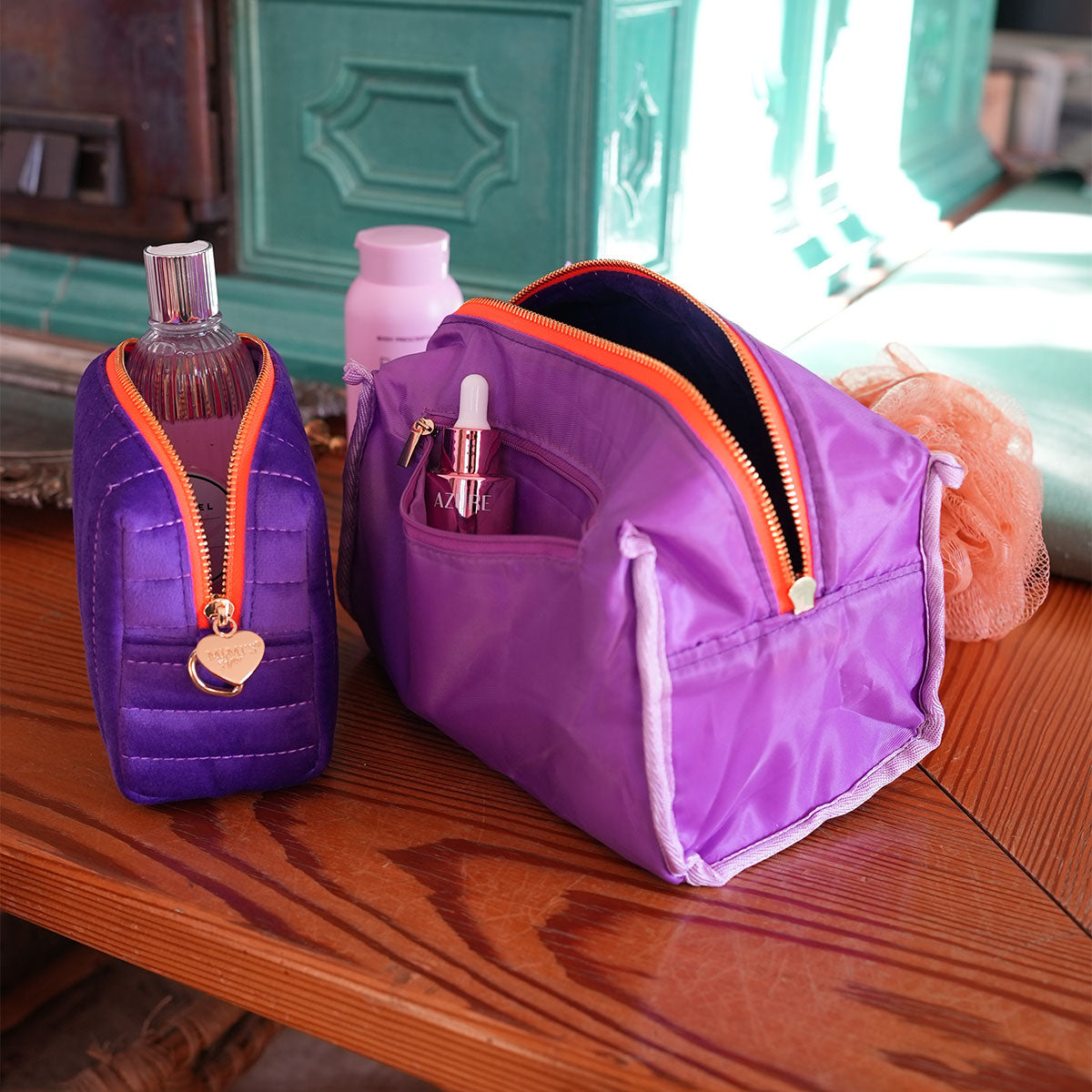 Lucia Samt Tasche Violet