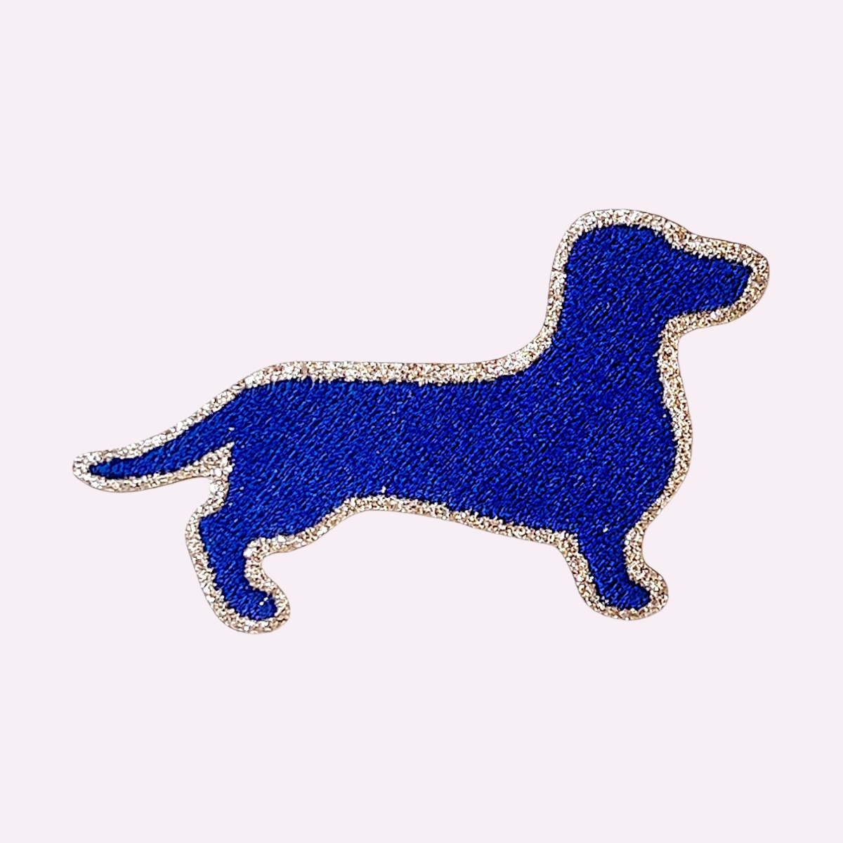 Glitzer Sticker Dackel Navy
