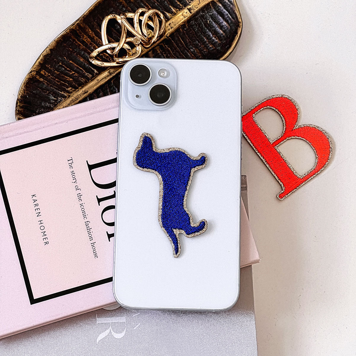 Glitzer Sticker Dackel Navy