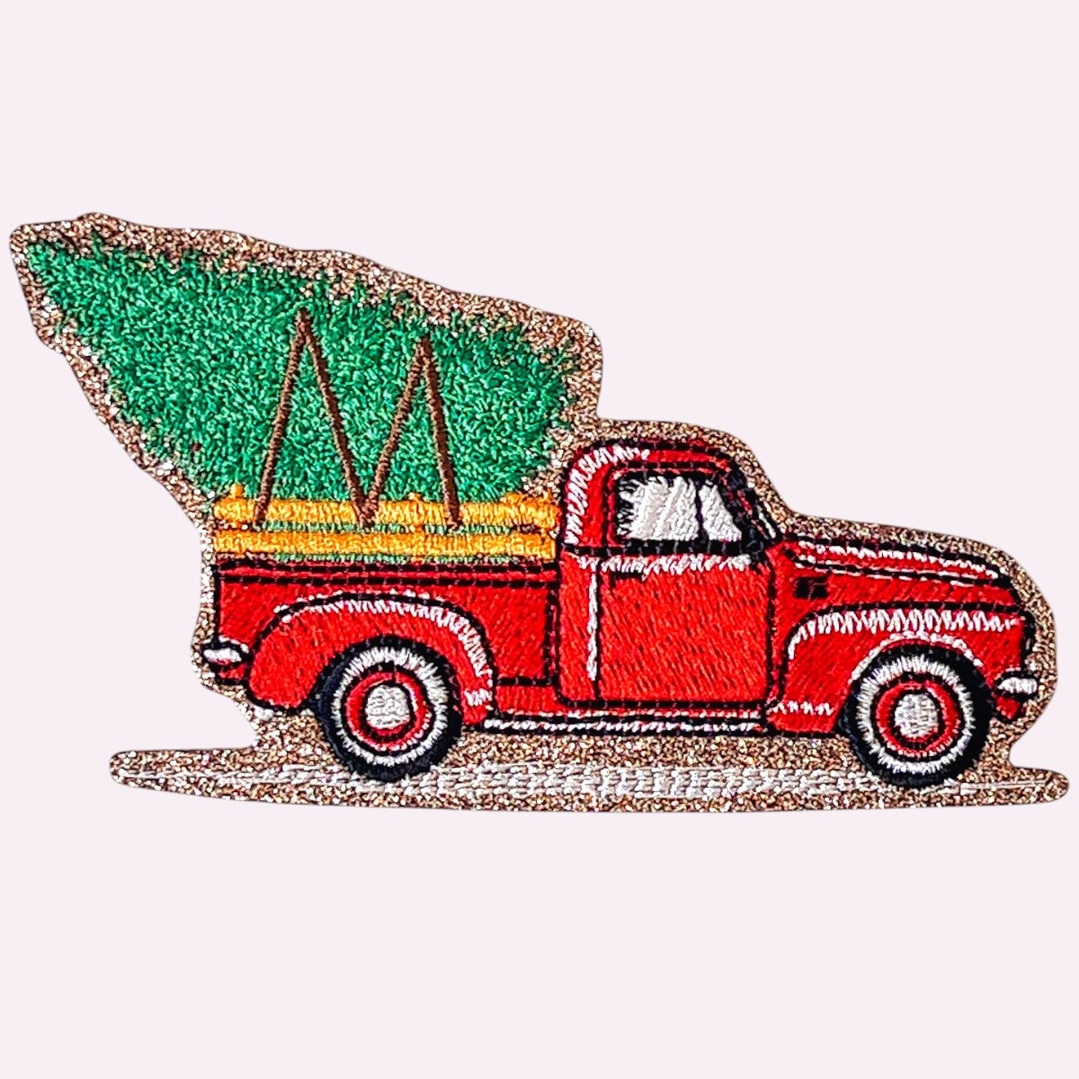 Glitzer Sticker Weihnachtstruck