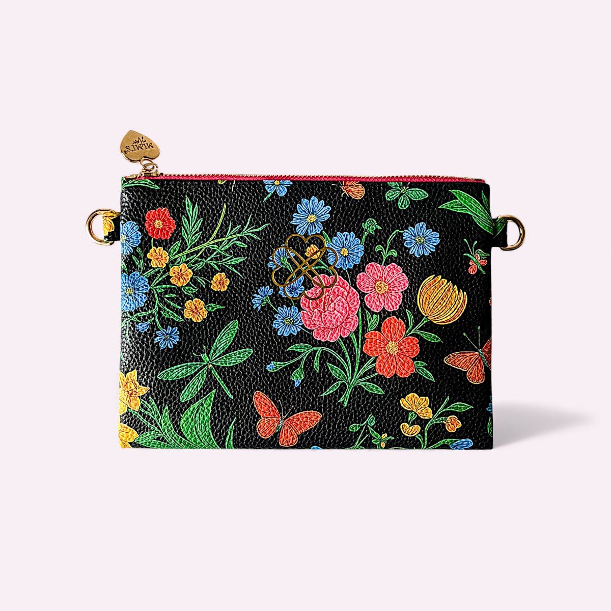 Lia Pouch Floral Black