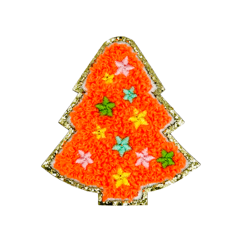 Glitzer Sticker Weihnachtsbaum Mandarine