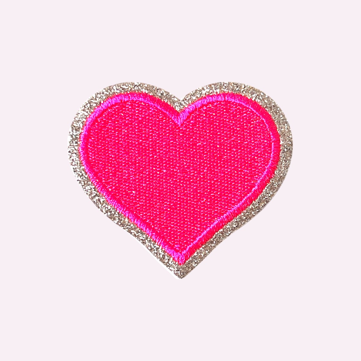 Glitzer Sticker Mimi's Herz Neon Pink
