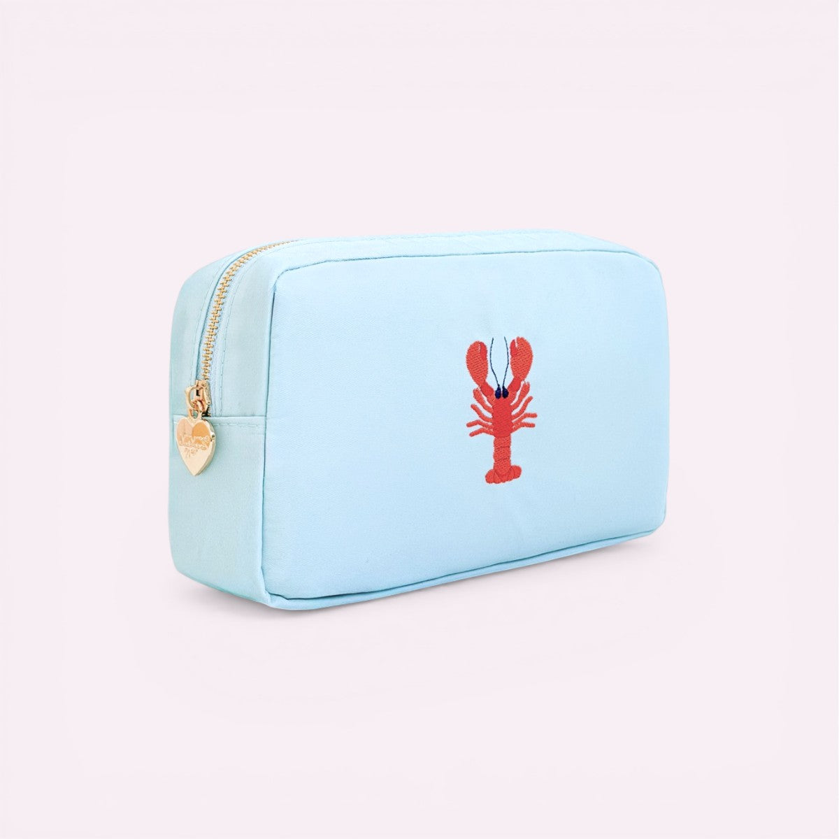 Handbestickte Pouch Lobster Aqua