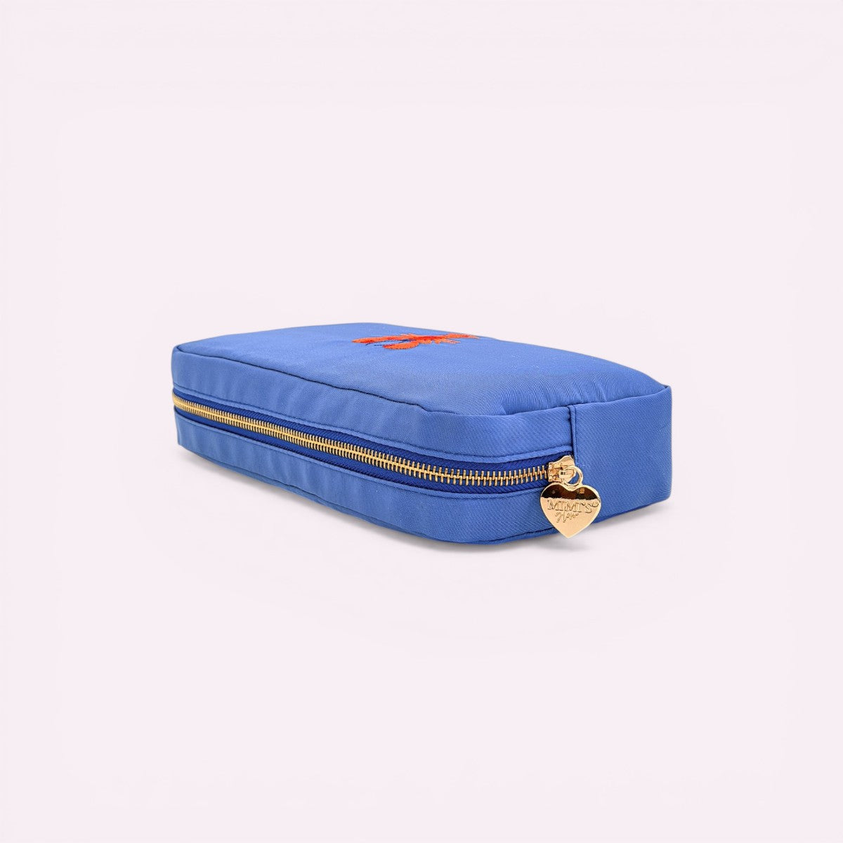 Handbestickte Pouch Lobster Ibiza Blau