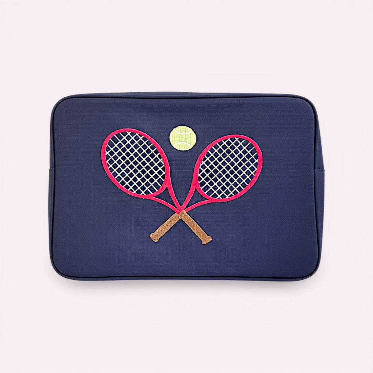 Handbestickte Nylon Tasche Tennis Navy